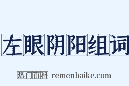 左眼阴阳组词是什么意思的图片